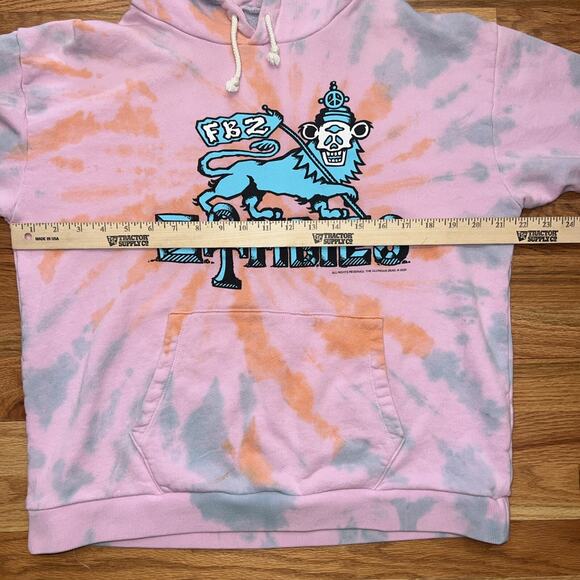 Flatbush Zombies FBZ Orange Sunshine Pullover Hoodie Pink Glorious Dead Sz Med - Picture 6 of 11